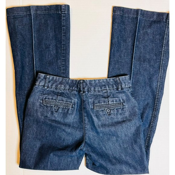 Express Vintage Indigo Editor Dress Flared Leg Jeans 2 - Picture 10 of 14